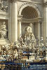 The "real" Trevi looks down with bemusement at the fake icons on offer at the stalls surrounding it