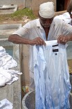 Dipping shirts in Blue to get them white