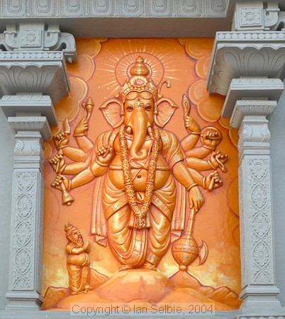 Bas relief of Ganesha at Sri Senpaga Vinayagar Temple, Ceylon Road, Singapore