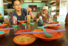 Plates spread out before us at lunch, Mersing