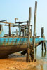 Trawler in the mud at Endau