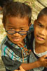 Two little boys  at the family outing, Mersing