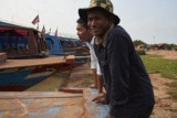 Fishing community in Kampong Phluk on Tonle Sap lake in Cambodia